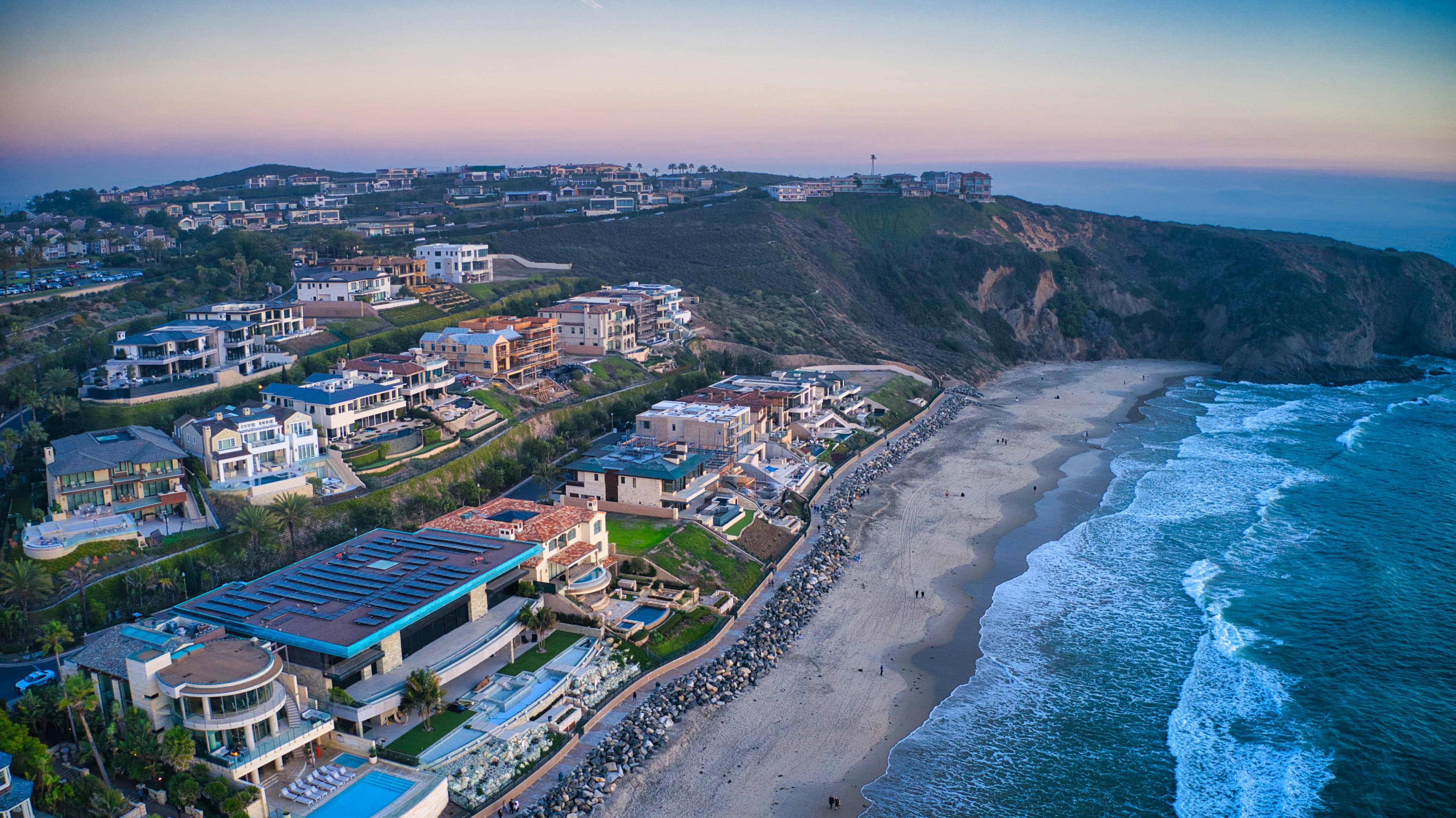 Salt Creek Beach in Dana Point at sunset