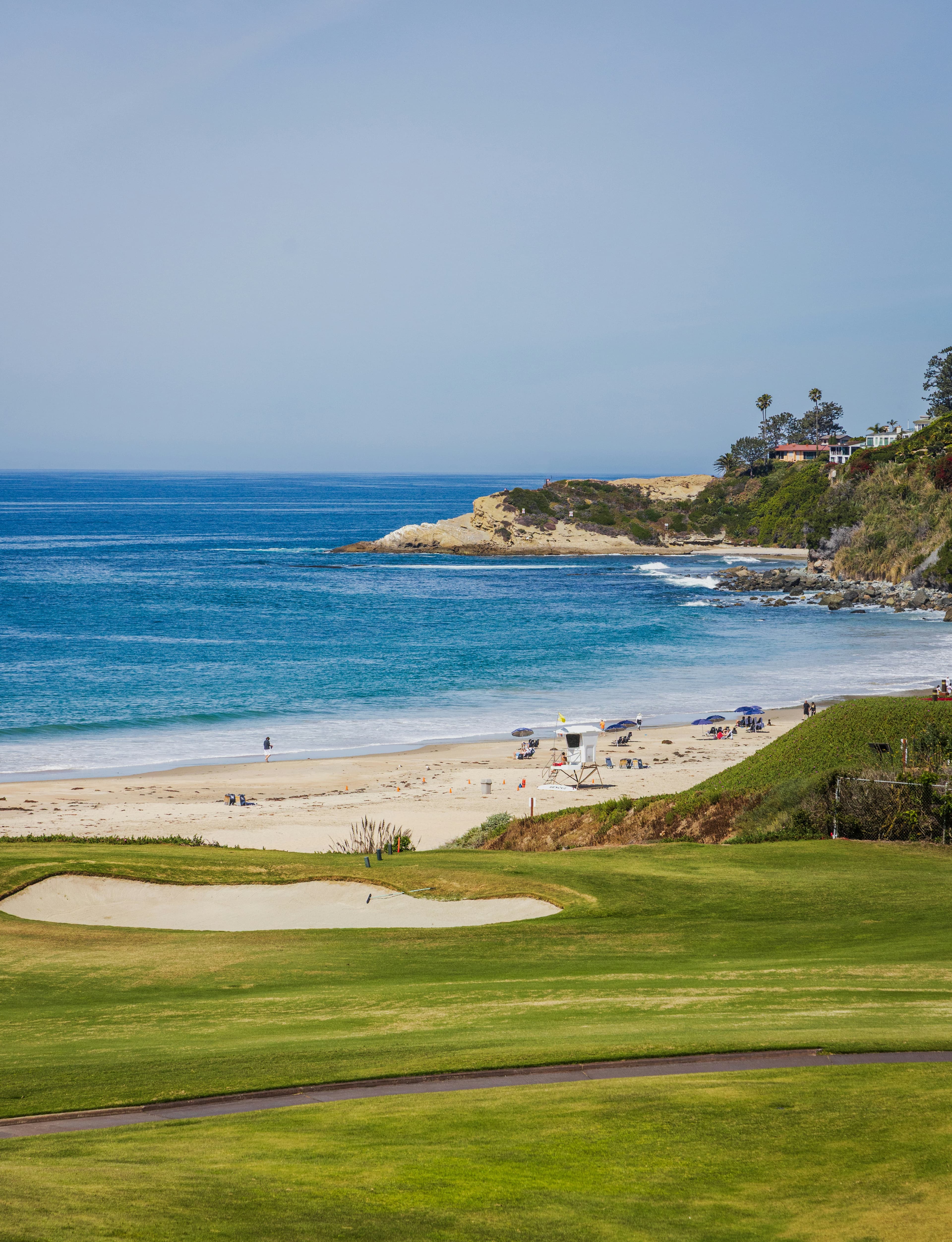 Golf course overlooking the beach and ocean in Dana Point